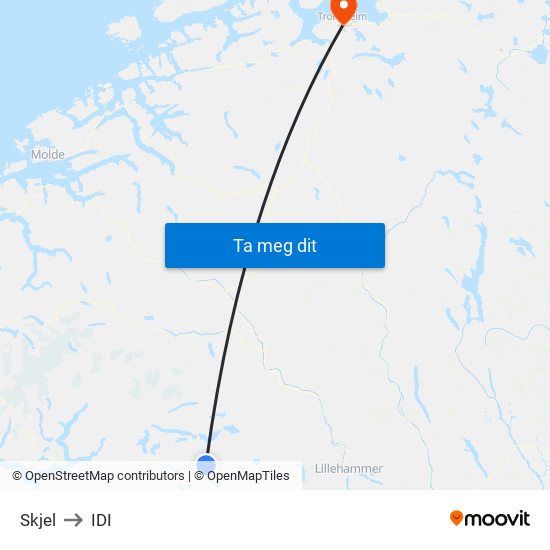 Skjel to IDI map