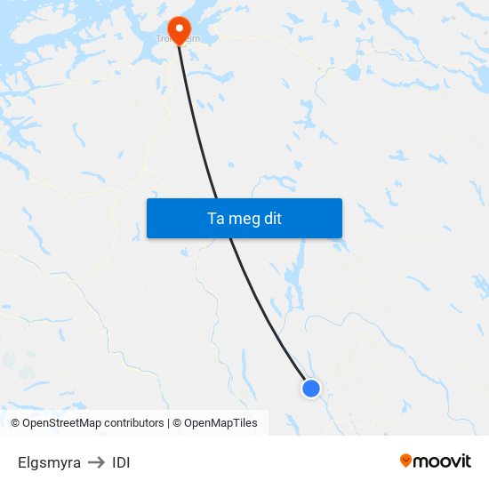 Elgsmyra to IDI map