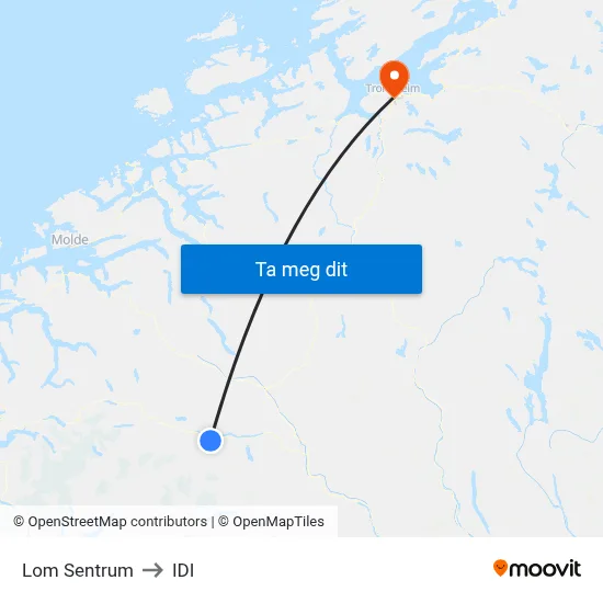 Lom Sentrum to IDI map