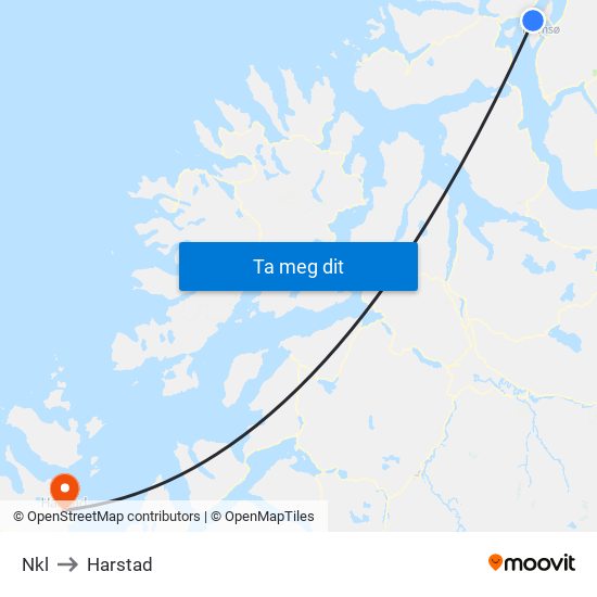 Nkl to Harstad map