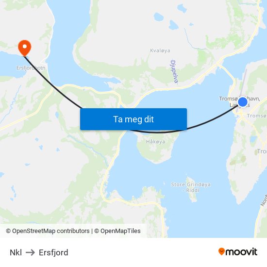 Nkl to Ersfjord map