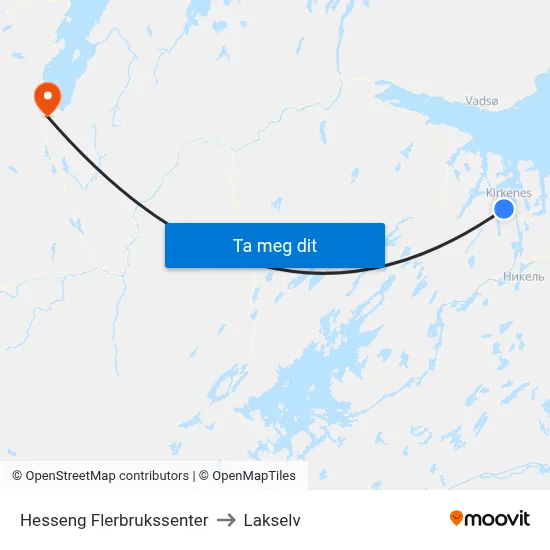 Hesseng Flerbrukssenter to Lakselv map