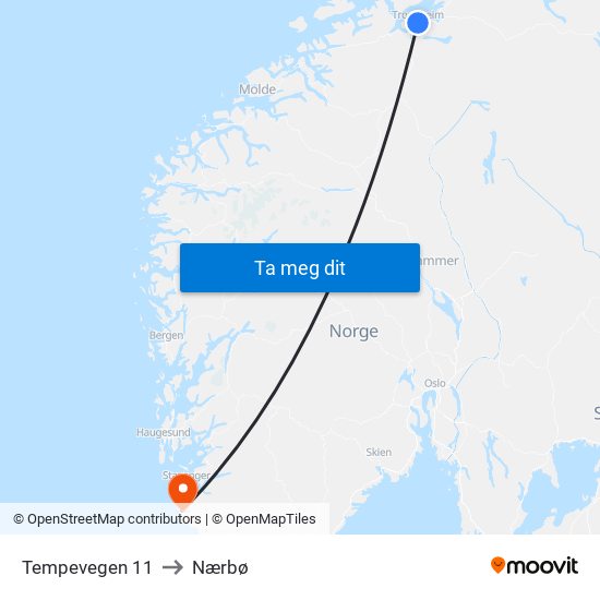 Tempevegen 11 to Nærbø map