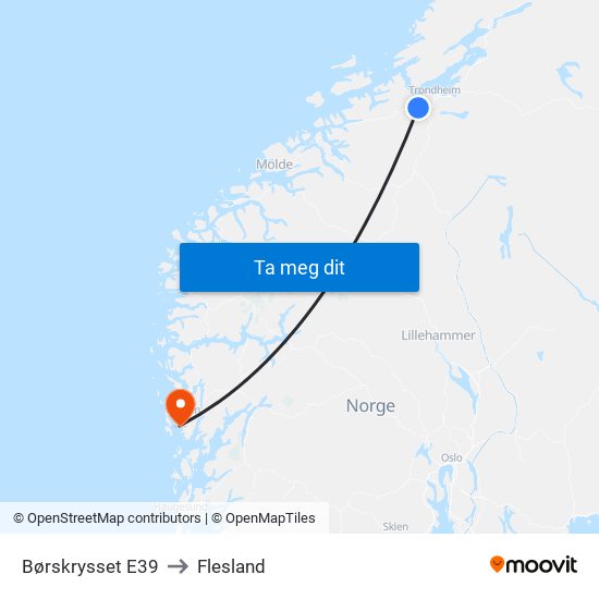 Børskrysset E39 to Flesland map