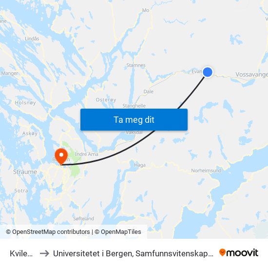 Kvilekvål to Universitetet i Bergen, Samfunnsvitenskapelig fakultet map