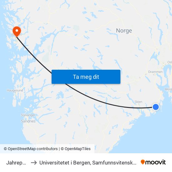 Jahreporten to Universitetet i Bergen, Samfunnsvitenskapelig fakultet map