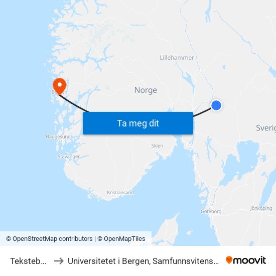 Tekstebakken to Universitetet i Bergen, Samfunnsvitenskapelig fakultet map