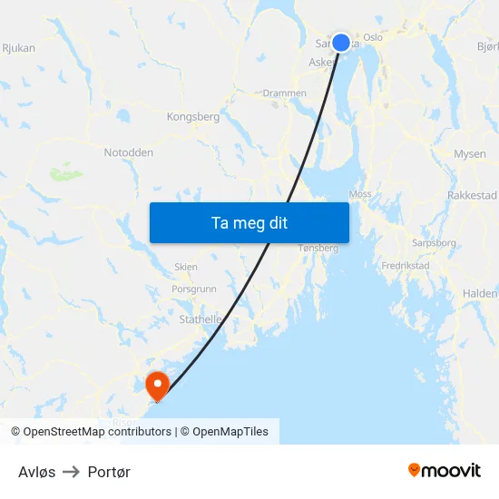 Avløs to Portør map