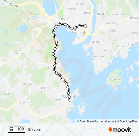 1109 Bus Line Map