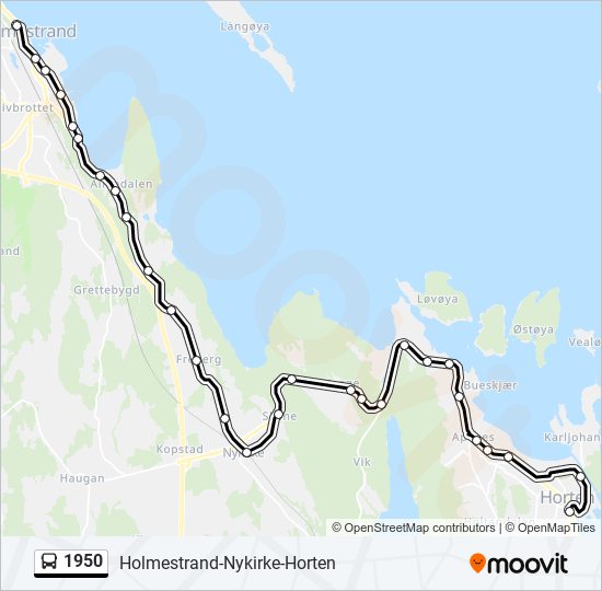 1950 bus Line Map