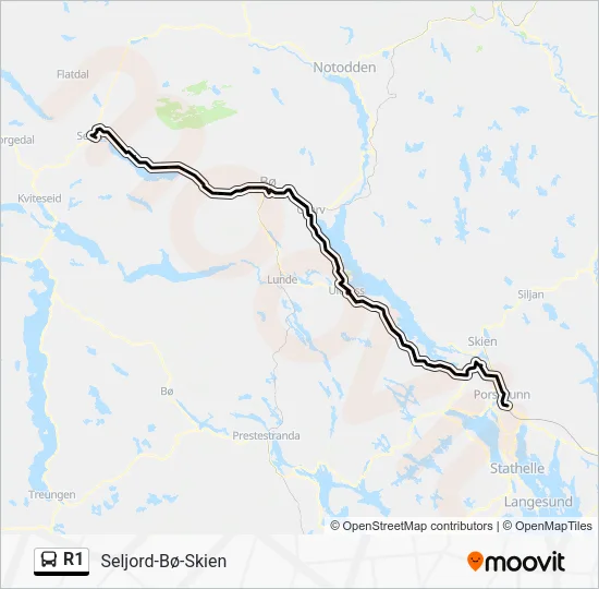 R1 Bus Line Map