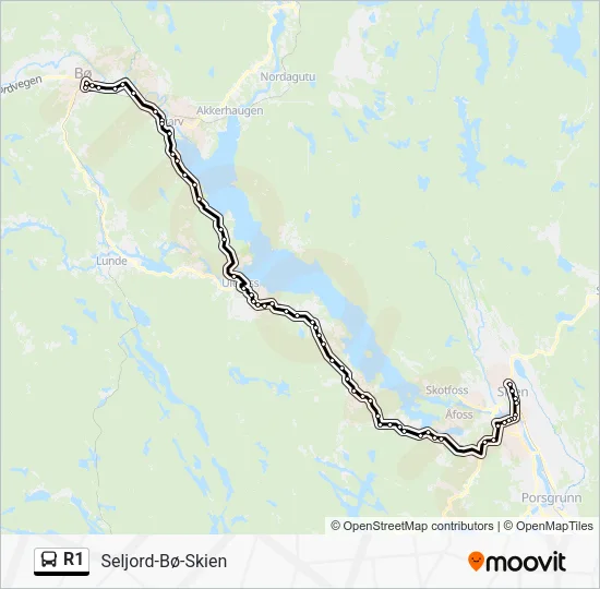R1 Bus Line Map