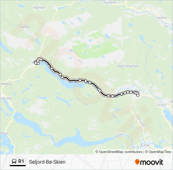 R1 Bus Line Map