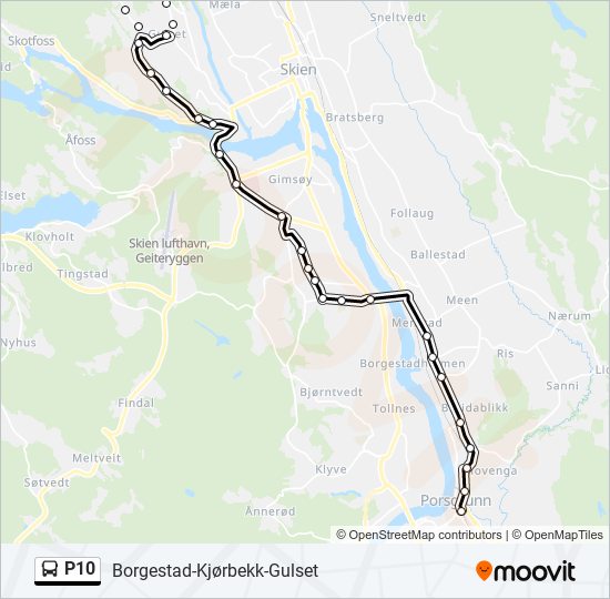 P10 bus Line Map