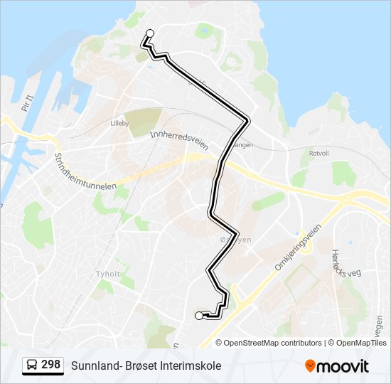 298 bus Line Map