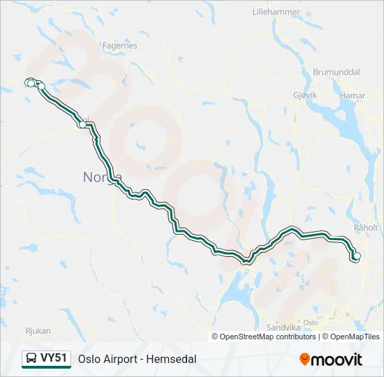 VY51 Bus Line Map