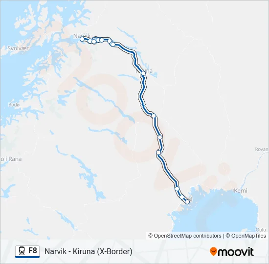 F8 Train Line Map