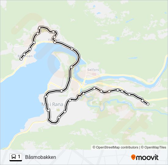 1 Bus Line Map