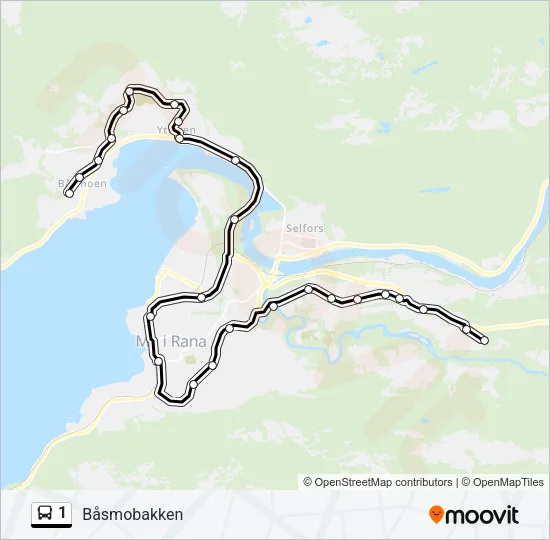 1 Bus Line Map