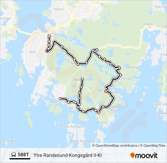 588T Bus Line Map