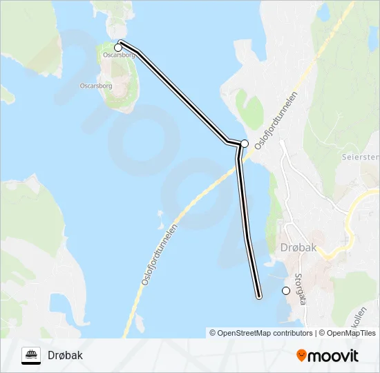 OSCARSBORG Ferry Line Map