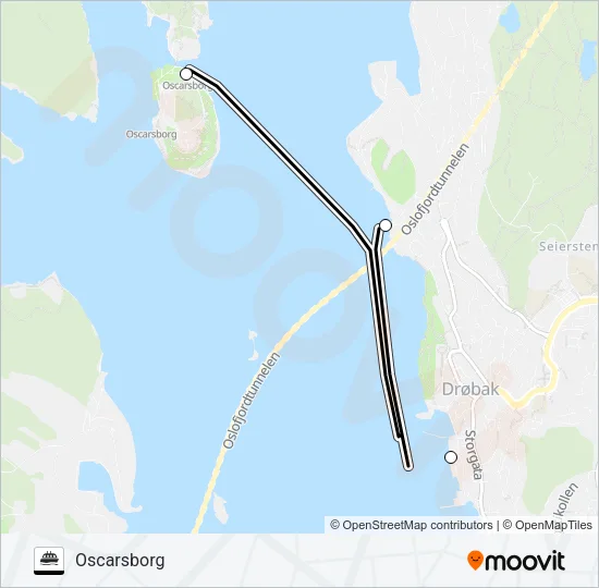 OSCARSBORG Ferry Line Map