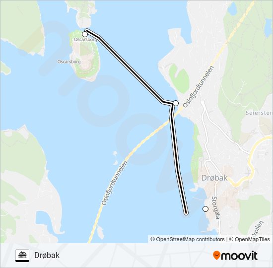 OSCARSBORG ferry Line Map
