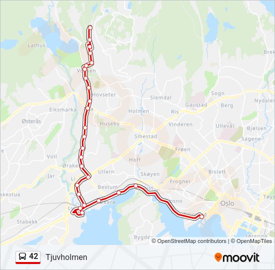 42 Bus Line Map
