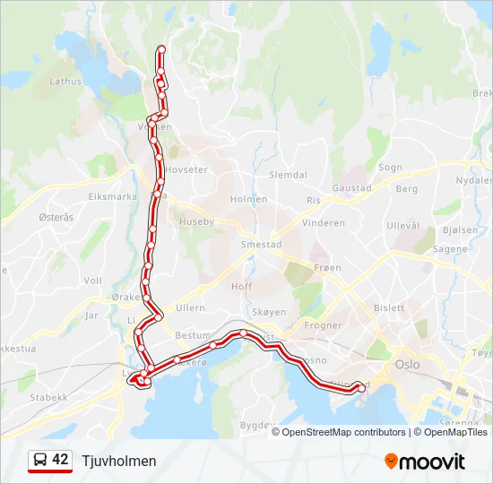 42 Bus Line Map