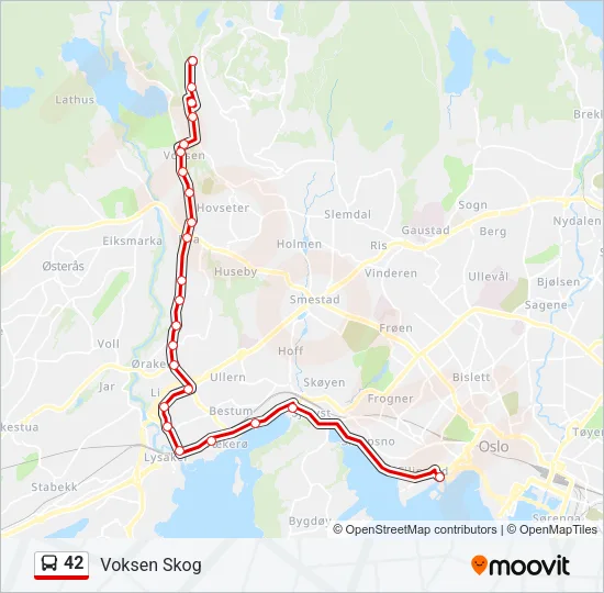 42 Bus Line Map