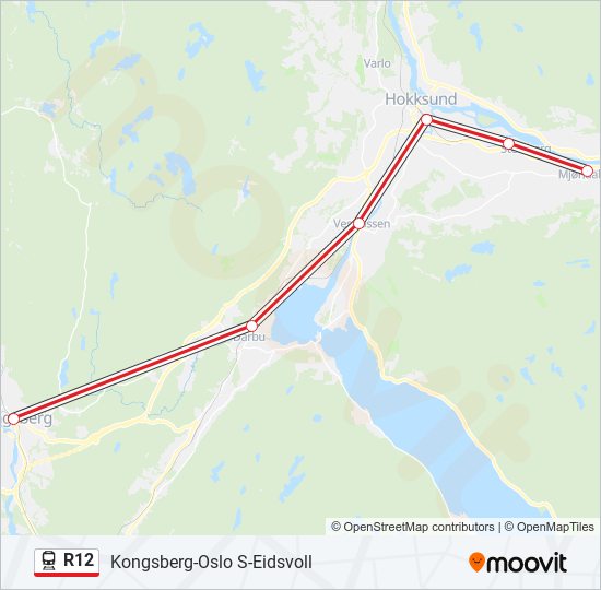 R12 train Line Map