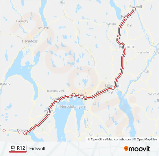 R12 Train Line Map