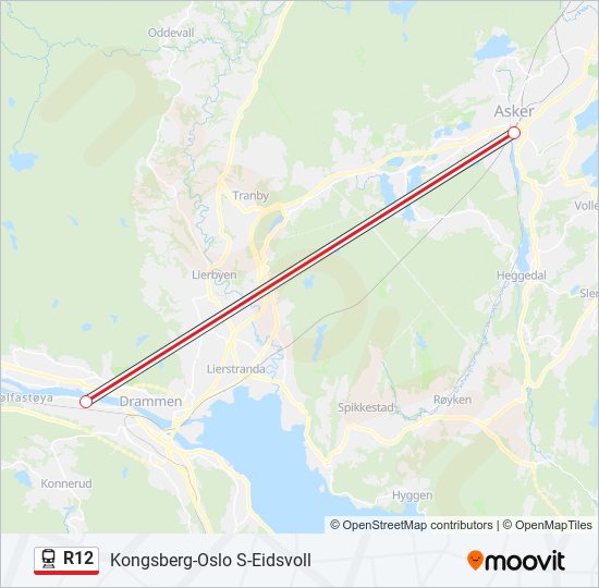 R12 train Line Map