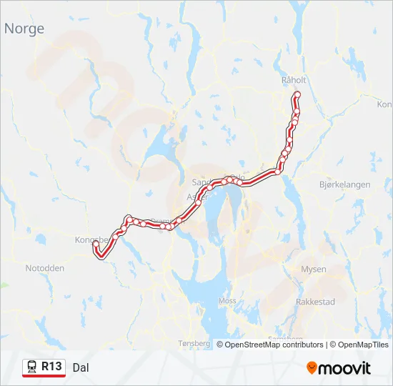 R13 Train Line Map