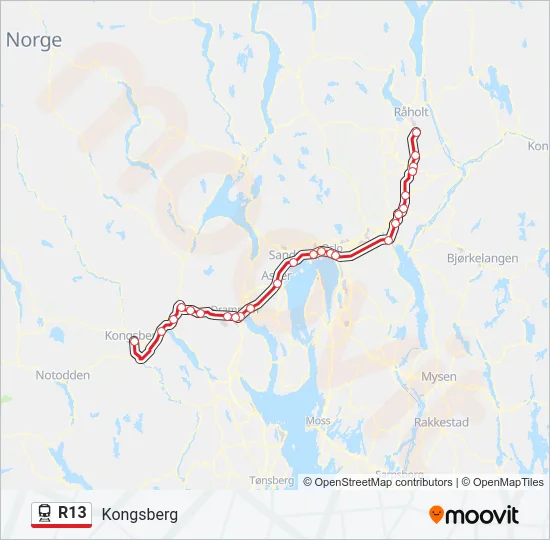 R13 Train Line Map