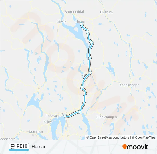 RE10 Train Line Map