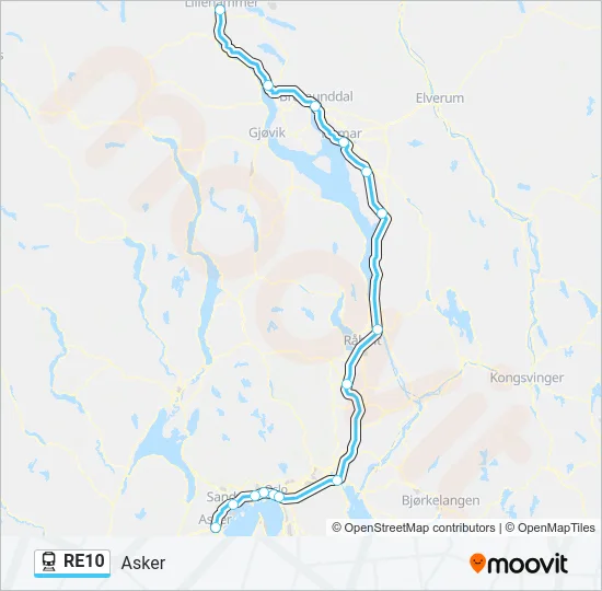 RE10 Train Line Map