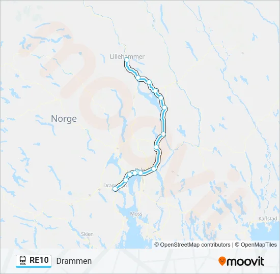 RE10 Train Line Map