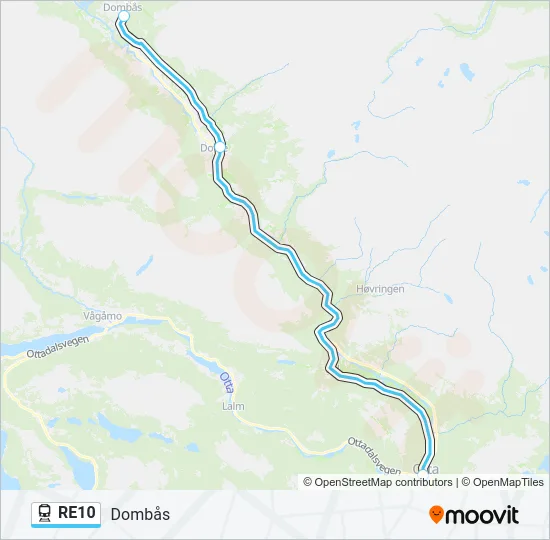 RE10 Train Line Map