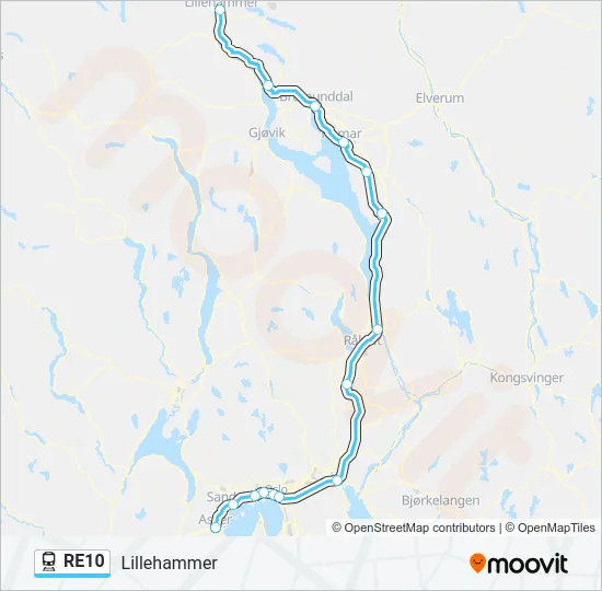 RE10 Train Line Map