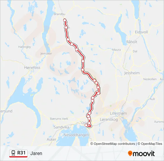 R31 Train Line Map