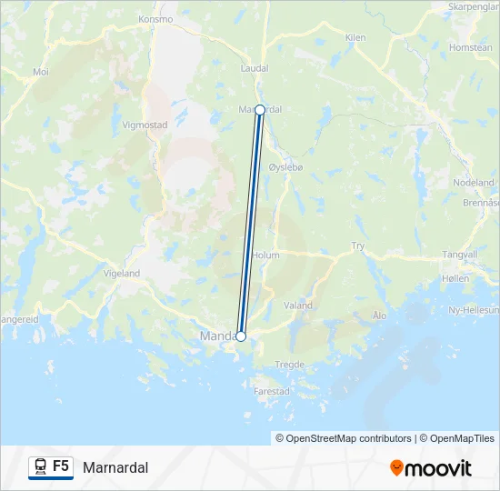 F5 Train Line Map