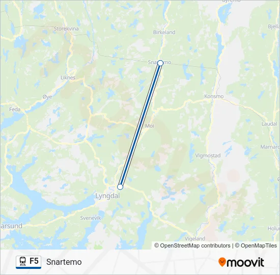 F5 Train Line Map
