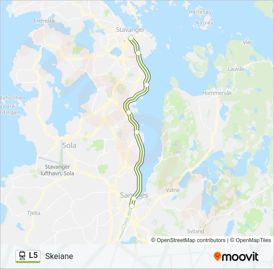 L5 Train Line Map