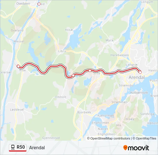 R50 Train Line Map