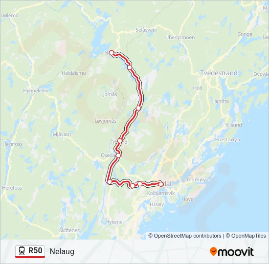 R50 Train Line Map