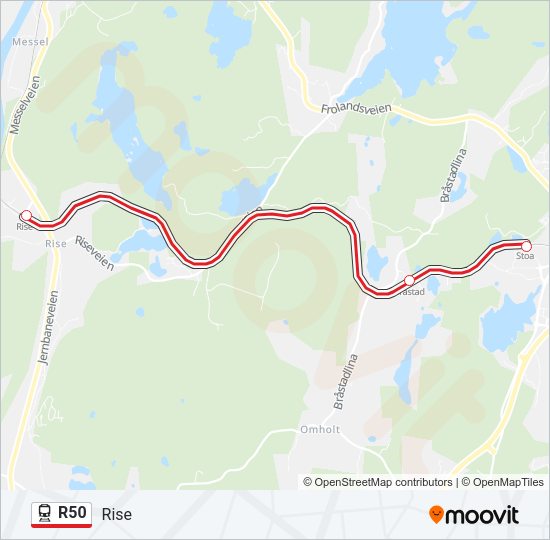 R50 Train Line Map