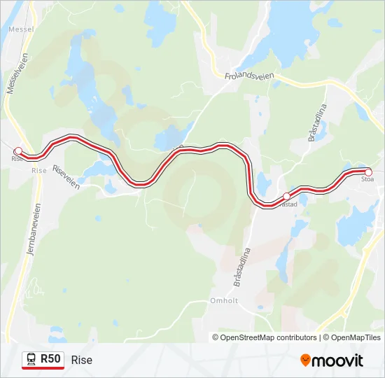 R50 Train Line Map