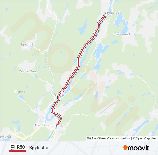 R50 Train Line Map