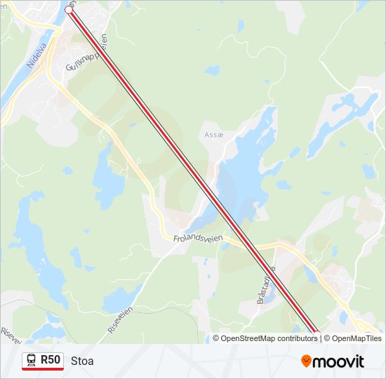 R50 train Line Map